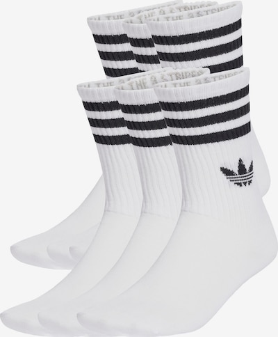 ADIDAS ORIGINALS Čarape '3-Stripes Crew 6 Pairs' u crna / bijela, Pregled proizvoda