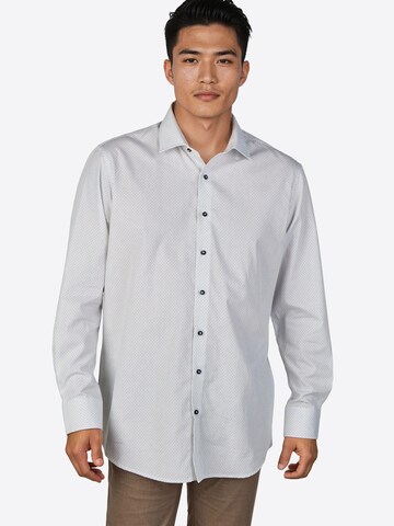 PIERRE CARDIN Regular fit Button Up Shirt in White: front