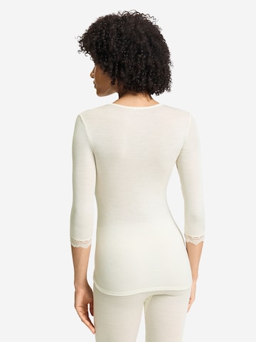 Hanro Shirt ' Woolen Lace ' in Wit