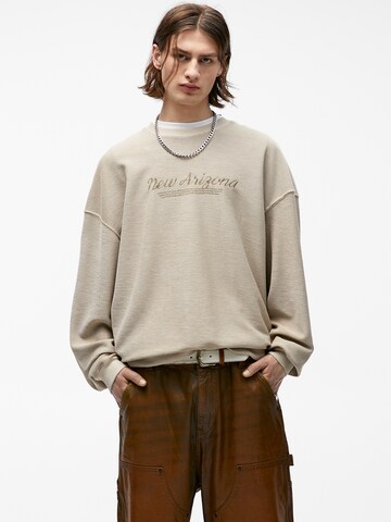 Sweat-shirt Pull&Bear en beige : devant