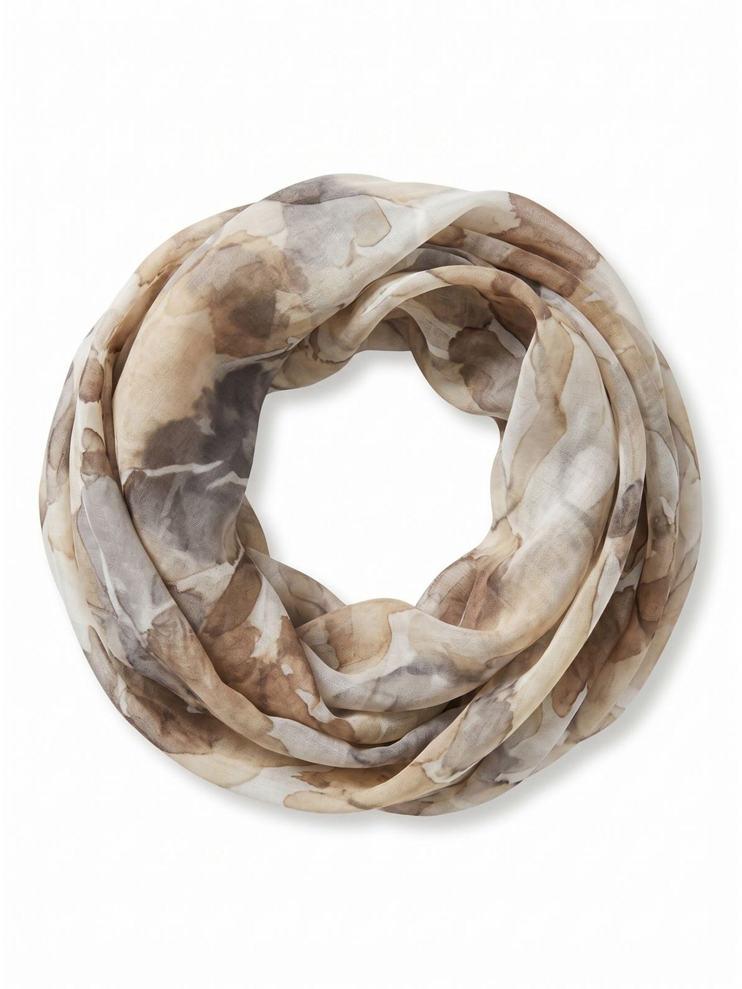 styleBREAKER Schlauchschal 'Aquarell Loop Floral'‌‌‌‌‌‌ in Grau: Vorderseite