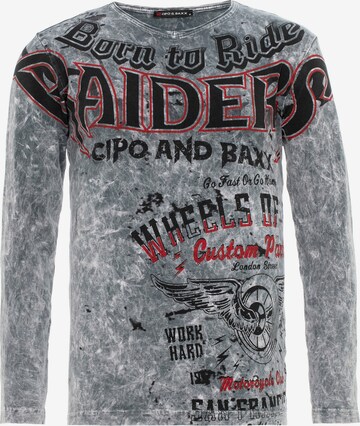 CIPO & BAXX Shirt in Grey: front