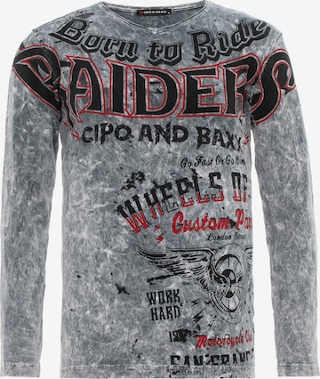 CIPO & BAXX Shirt in Grey: front