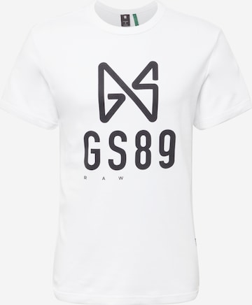 T-Shirt G-Star RAW en blanc : devant