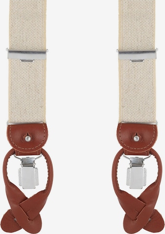 Bretelles de pantalon Profuomo en beige : devant