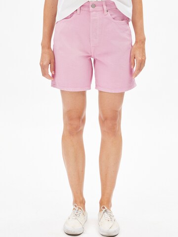 ARMEDANGELS Regular Trousers in Pink: front