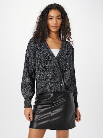 GUESS Knit cardigan 'ODETTE' in Black: front