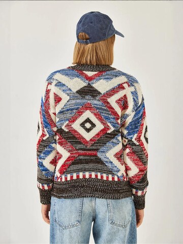 Bianco Lucci Gebreid vest in Gemengde kleuren