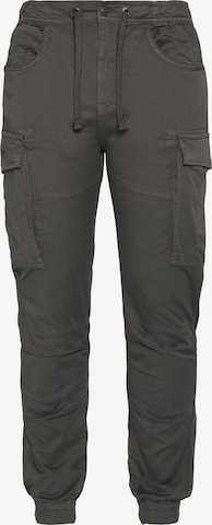 Schott NYC Regular Cargohose in Grau: Vorderseite