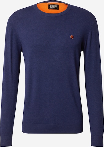 SCOTCH & SODA - Pullover 'Essentials' em azul: frente