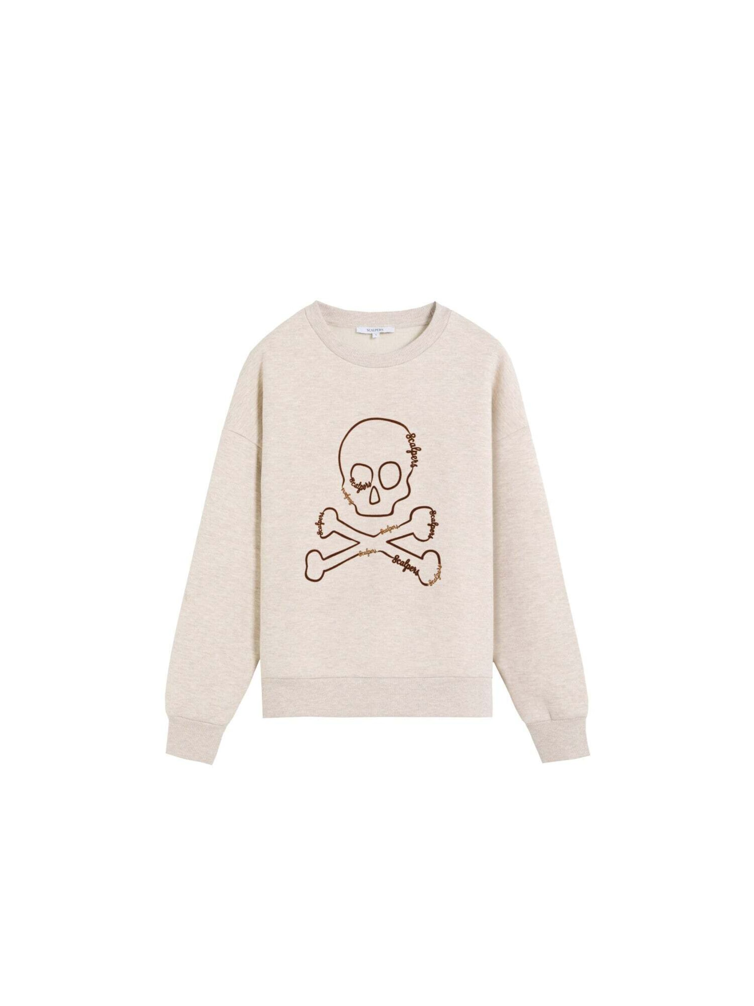 Sweat-shirt ' ' Scalpers en beige : devant