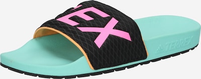 adidas Terrex Beach & Pool Shoes 'Adilette' in Jade / Pink / Black, Item view