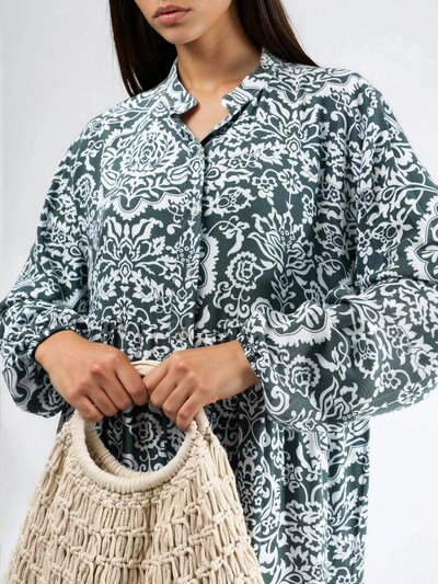 Hiccup Dress in Fir / White, Item view