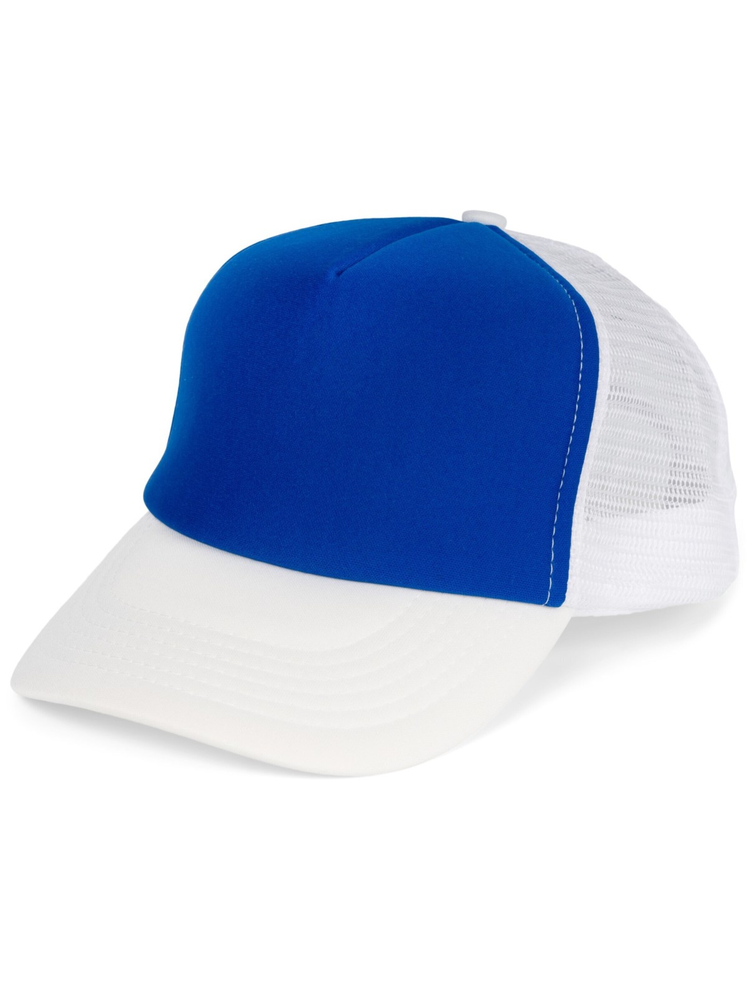 styleBREAKER Cap 'Trucker Cap 5-Panel Mesh' in Blue: front