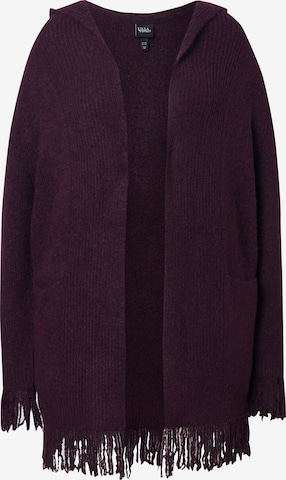Ulla Popken Strickjacke in Lila: Vorderseite