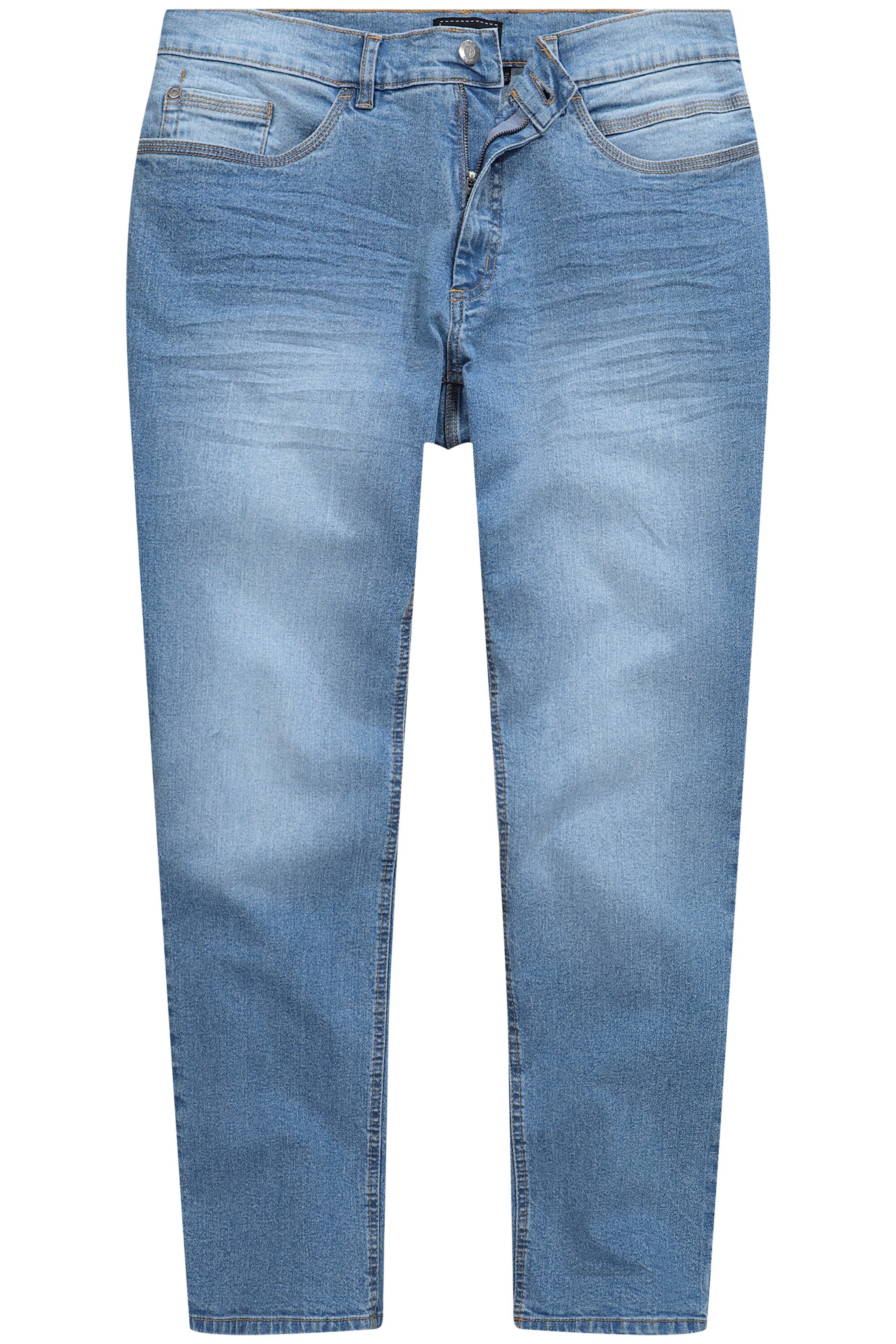 Men Plus Slimfit Jeans in Blauw: voorkant