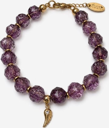 THE GEM STORIES JEWELRY Armband 'Wings of Light' i lila: framsida