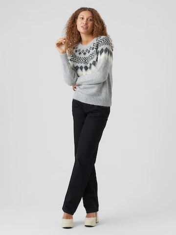 VERO MODA Sweter 'Filippa' w kolorze szary