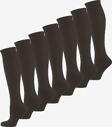 Chaussettes montantes 'Fit & Vital' Nur Die en noir : devant