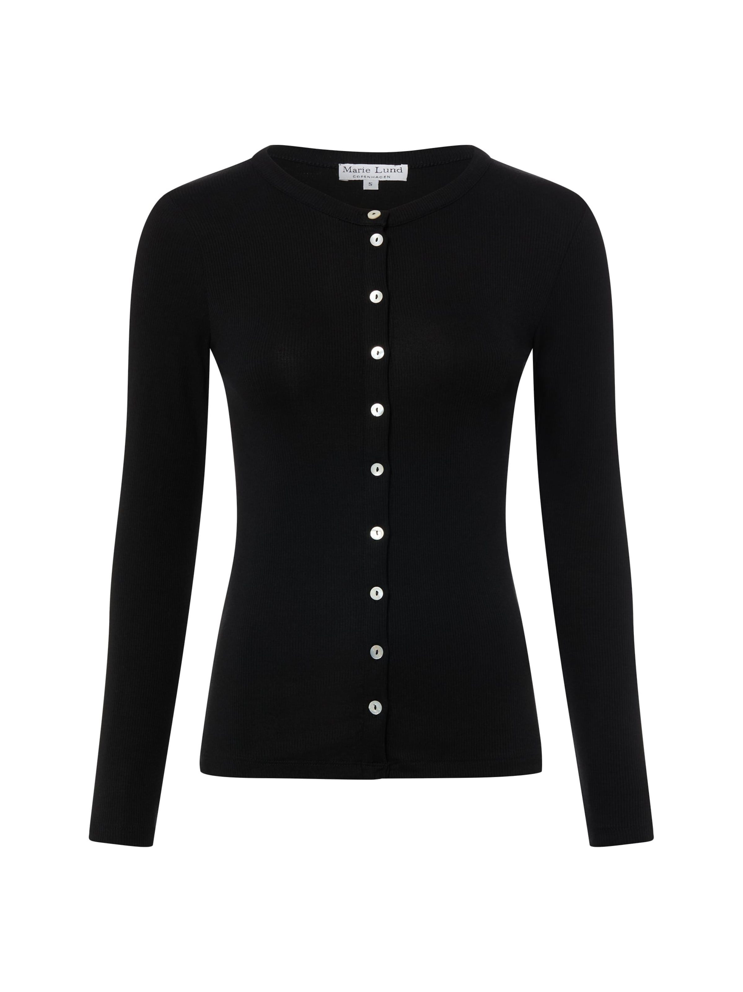 Marie Lund Strickjacke in Schwarz: Vorderseite