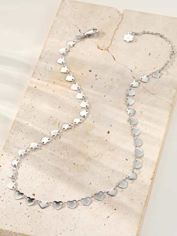 Hey Happiness - Cadena 'Linked Heart' en plata
