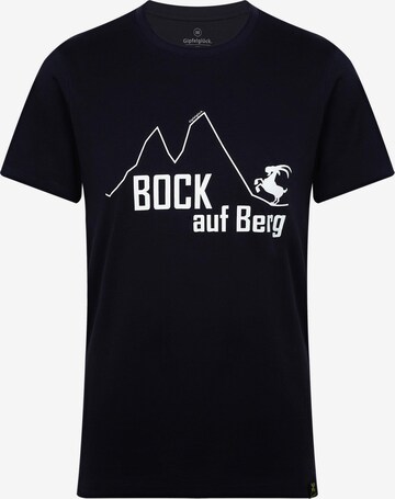 Gipfelglück T-Shirt 'Jan' in Blau: predná strana