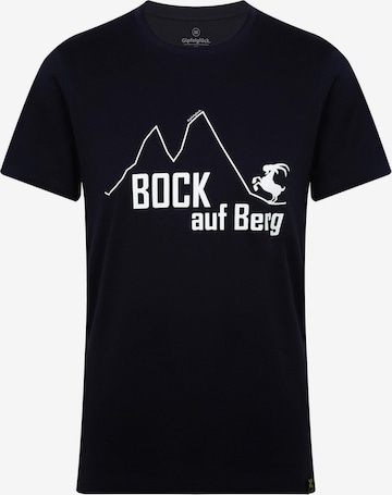 Gipfelglück T-Shirt 'Jan' in Blau: predná strana