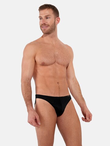 HOM Slip ' Micro Briefs ' in Black: front