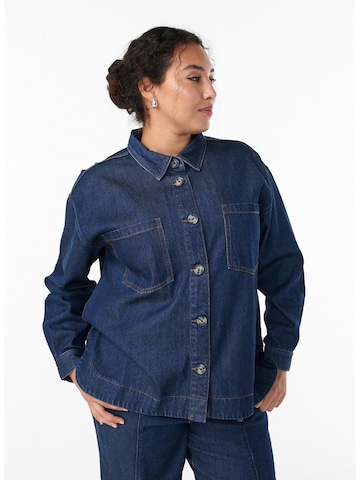 Zizzi Bluse 'Dami' in Blau