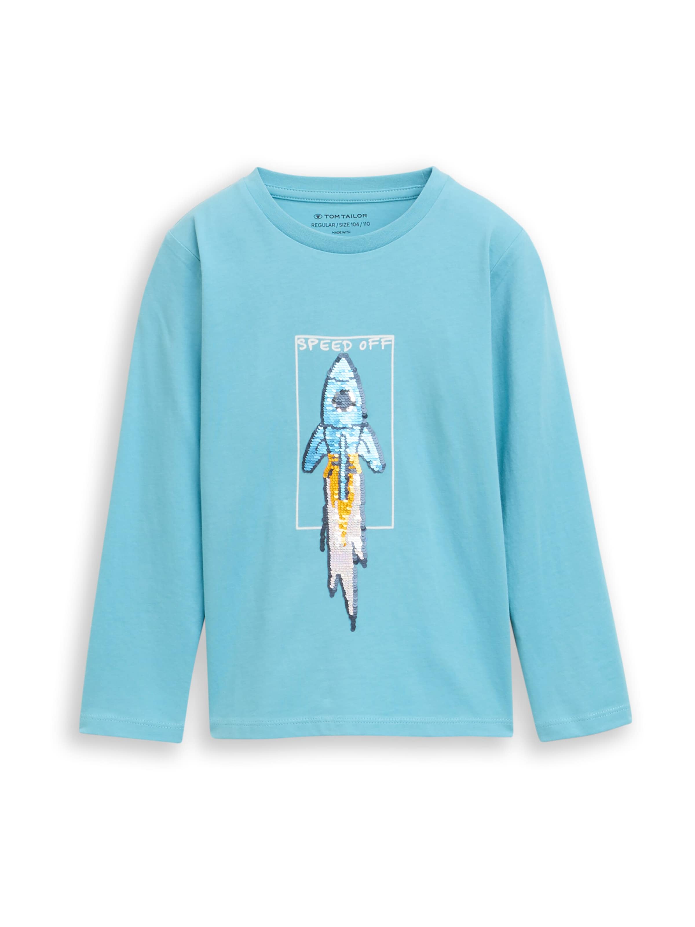 T-Shirt TOM TAILOR en bleu : devant