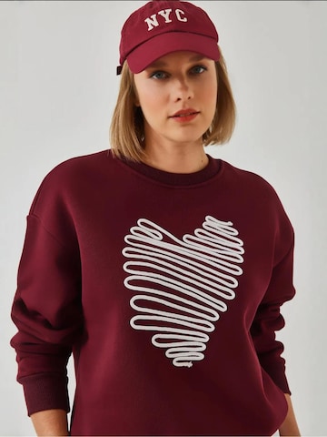 Bianco Lucci Majica 'Sweatshirts' | rdeča barva: sprednja stran