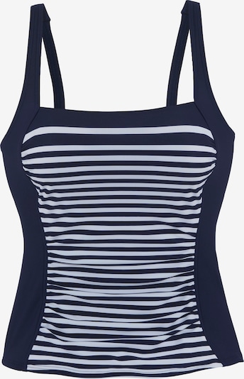 Tankinio viršutinė dalis iš LASCANA, spalva – tamsiai mėlyna jūros spalva / balta, Prekių apžvalga