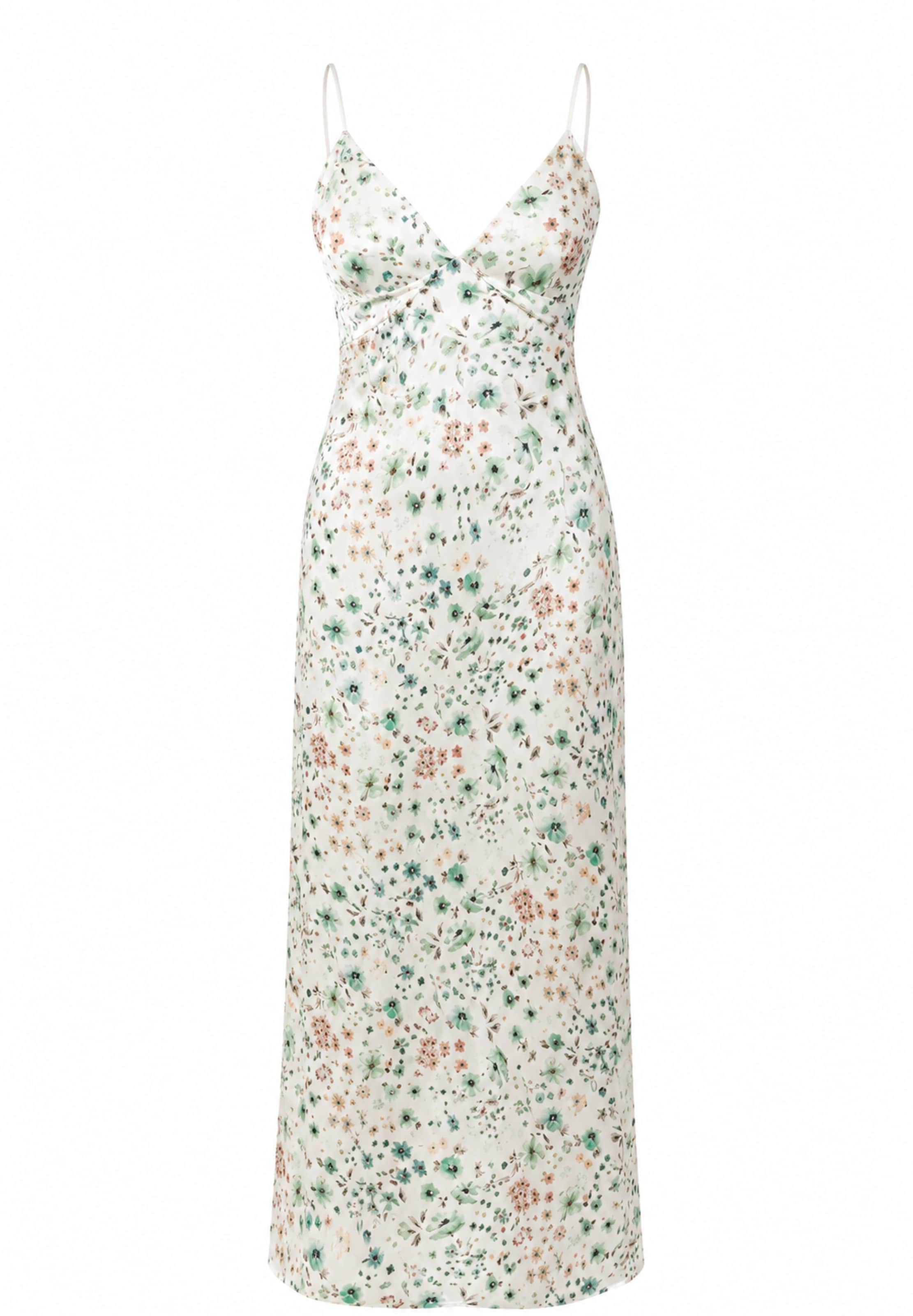 Elara Kleid in 40 in karamell / grün / schwarz / offwhite, Produktansicht