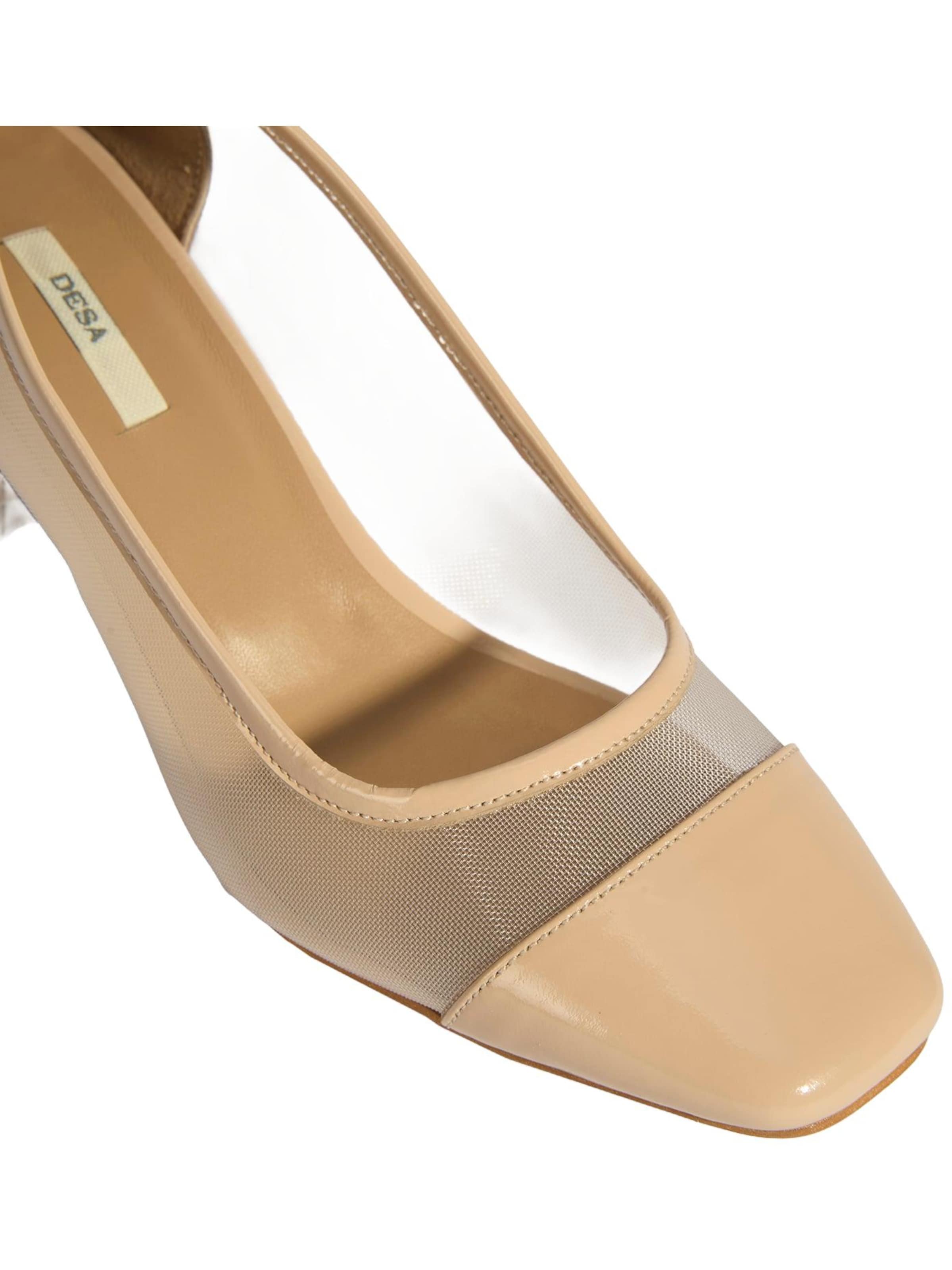 Desa Pumps 'Blockabsätze' in Beige