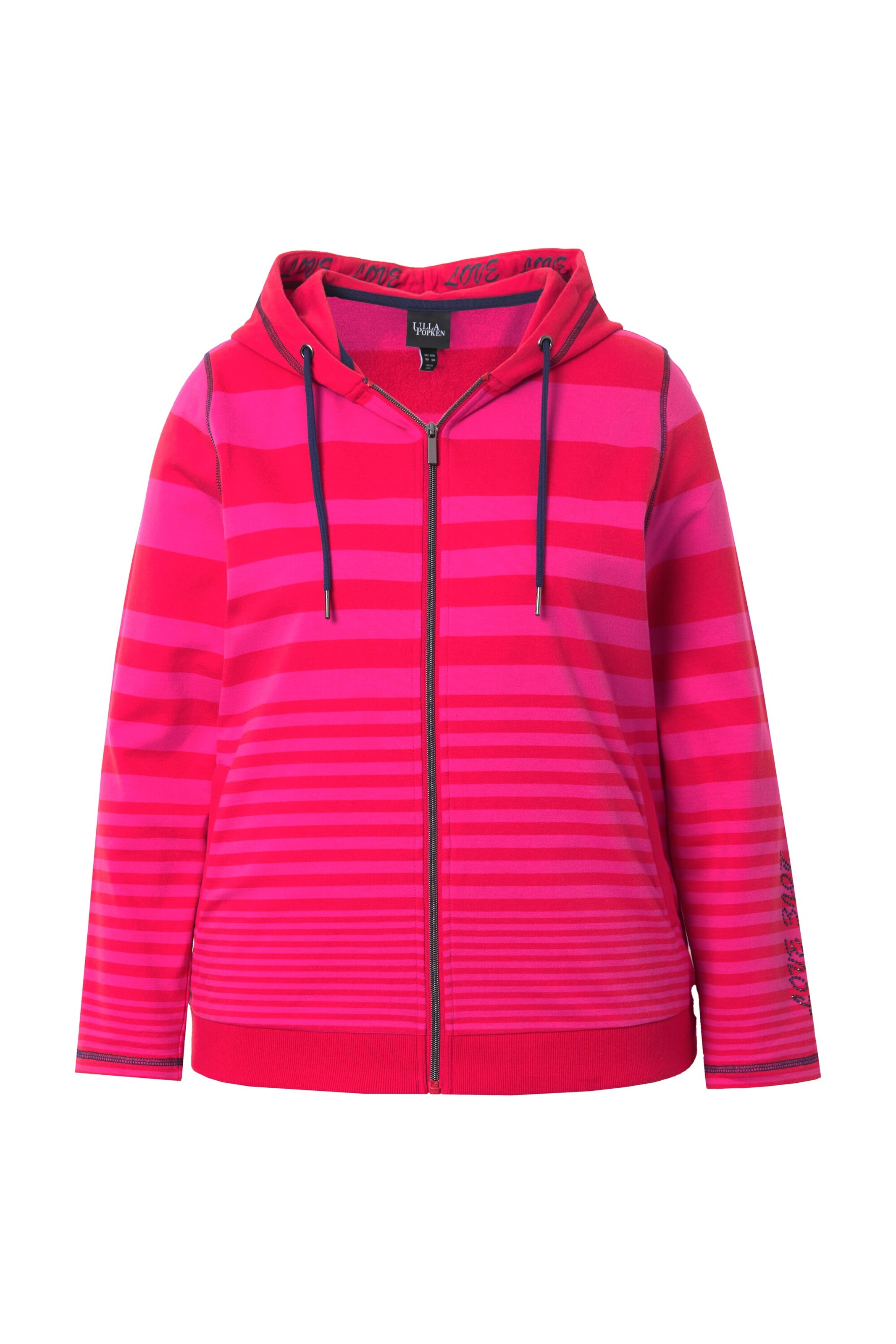 Veste de survêtement Ulla Popken en rose : devant