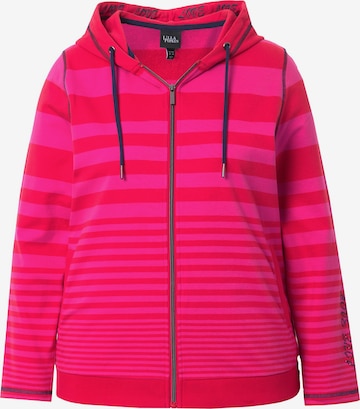 Ulla Popken Sweatjacke in Pink: Vorderseite