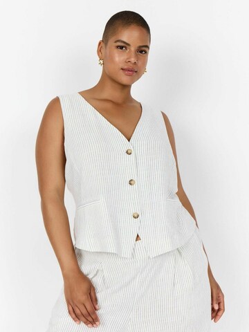 Gilet ' WA-SANILLA 1 ' di Wasabi Concept in bianco: frontale