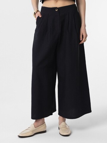 Wide leg Pantaloni con pieghe 'Caroline' di Antioch in nero: frontale