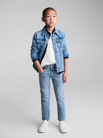 Skinny Jeans de la MANGO KIDS pe albastru: față