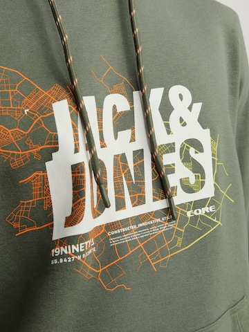 JACK & JONES Свитшот 'Map' в Зеленый