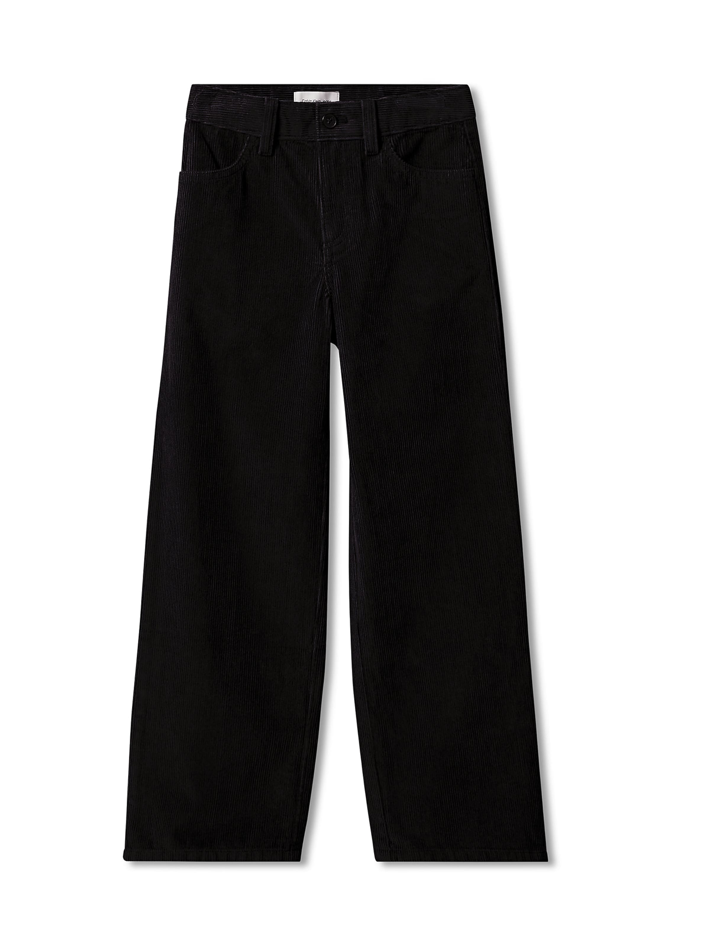Calvin Klein Jeans Wide Leg Hose in Schwarz: Vorderseite
