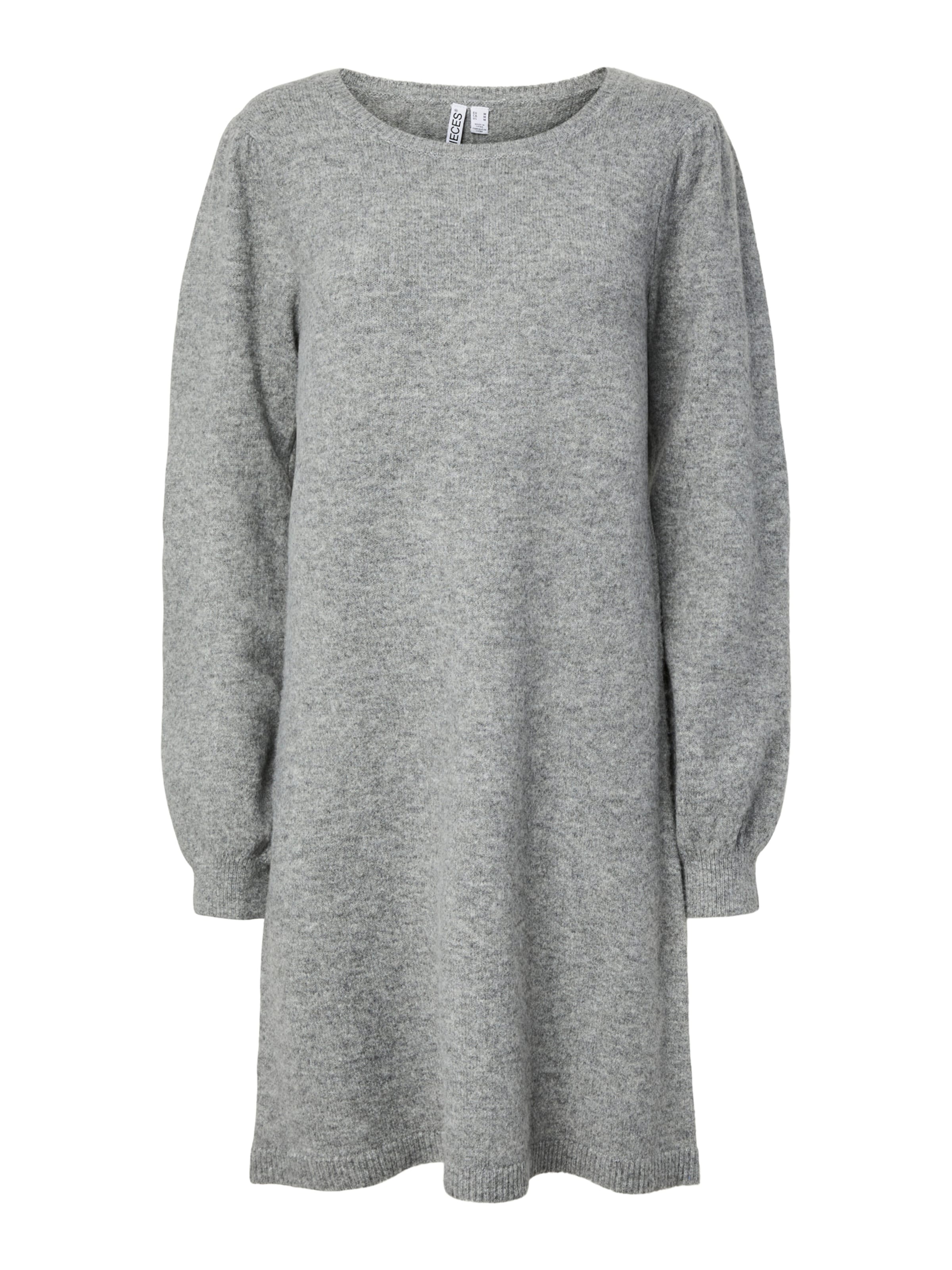 PIECES - Vestido de malha 'PCSALLY' em cinzento: frente