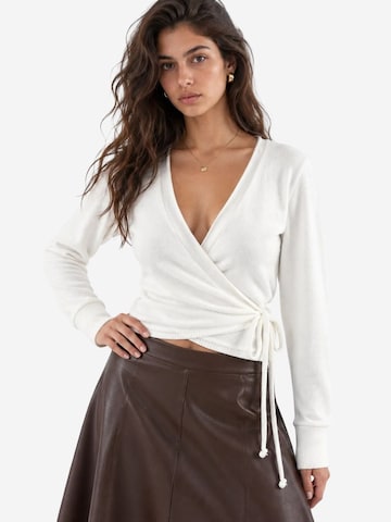 Busem Top 'Strickoberteile' in White: front
