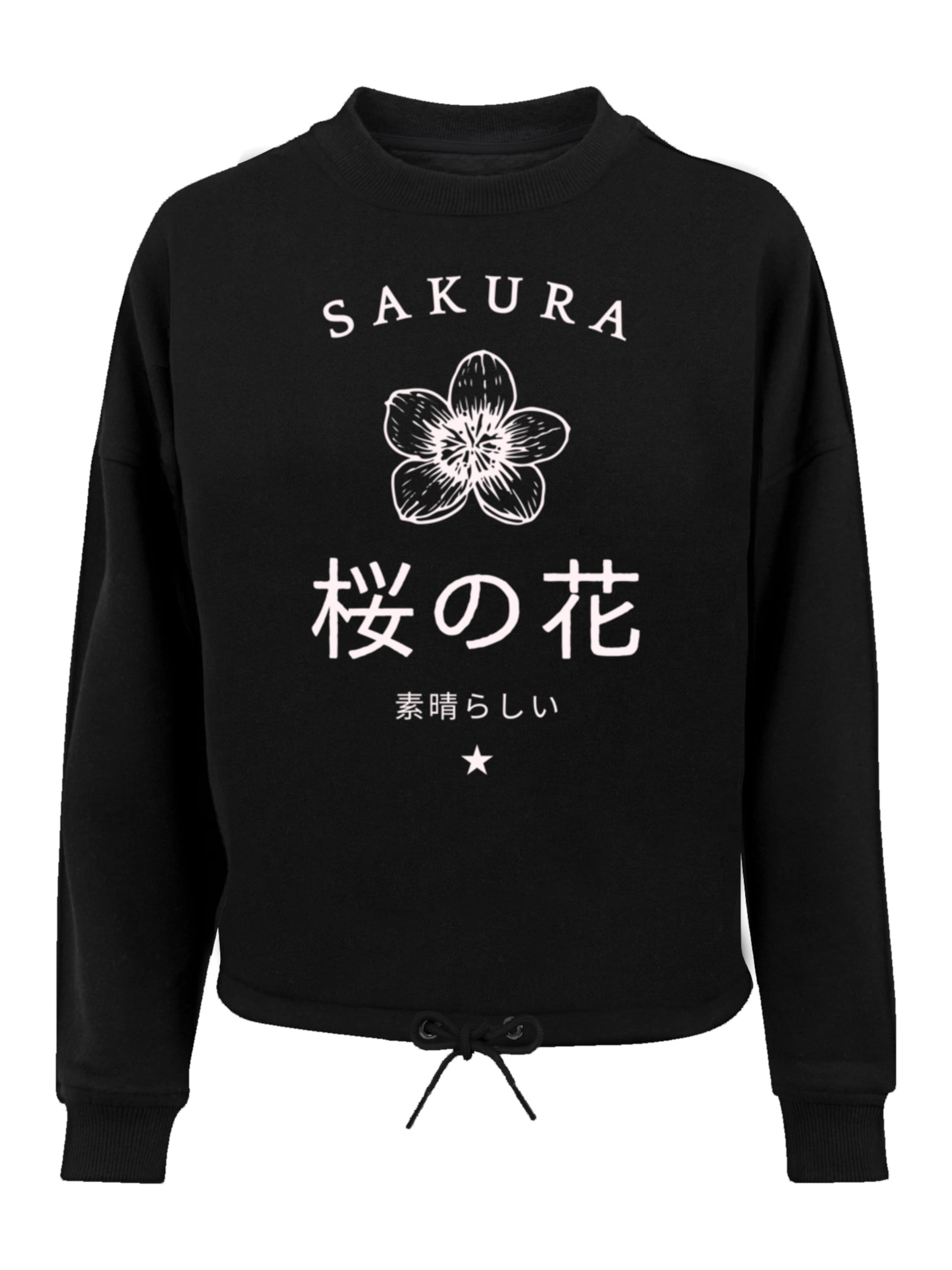 Sweat-shirt 'Sakura Blume Japan' F4NT4STIC en noir : devant