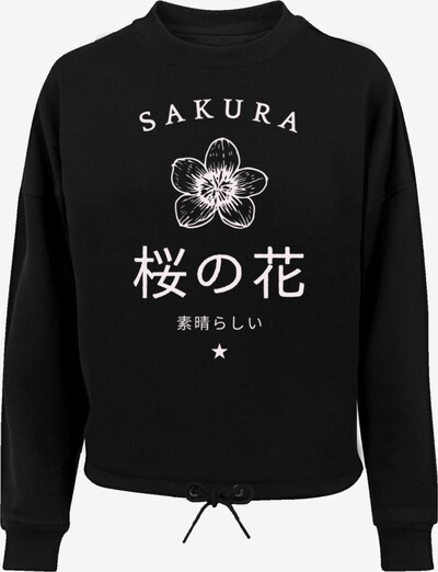 F4NT4STIC Sweatshirt 'Sakura Blume Japan' in schwarz / weiß, Produktansicht