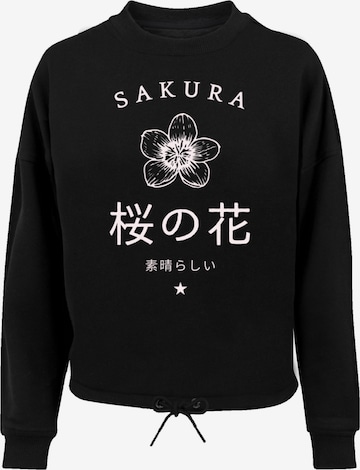 Sweat-shirt 'Sakura Blume Japan' F4NT4STIC en noir : devant