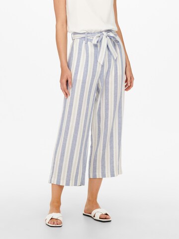ONLY Wide leg Pleat-front trousers 'Caro' in Blue: front