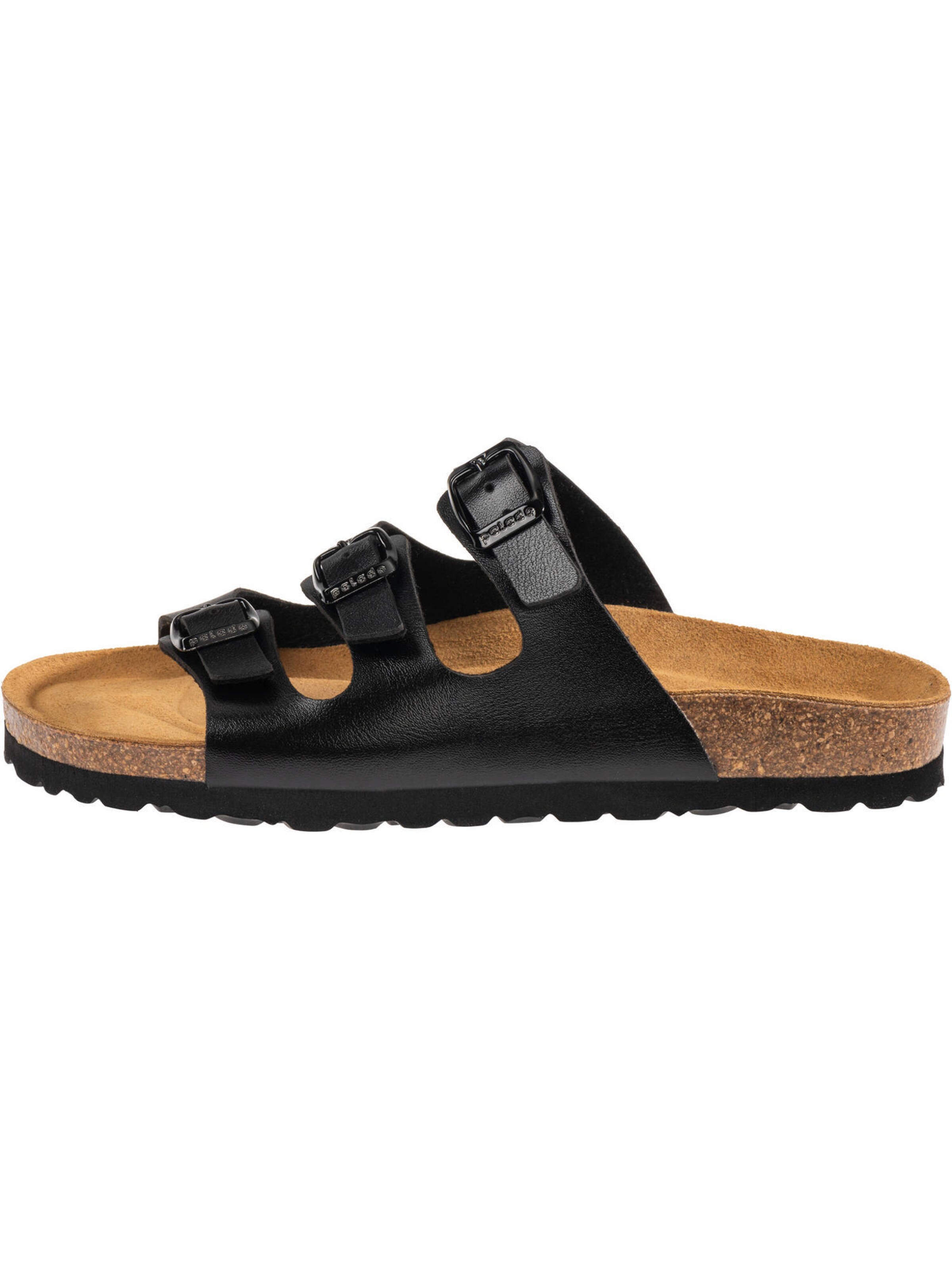 Palado Pantolette 'Capri' in Schwarz: Vorderseite