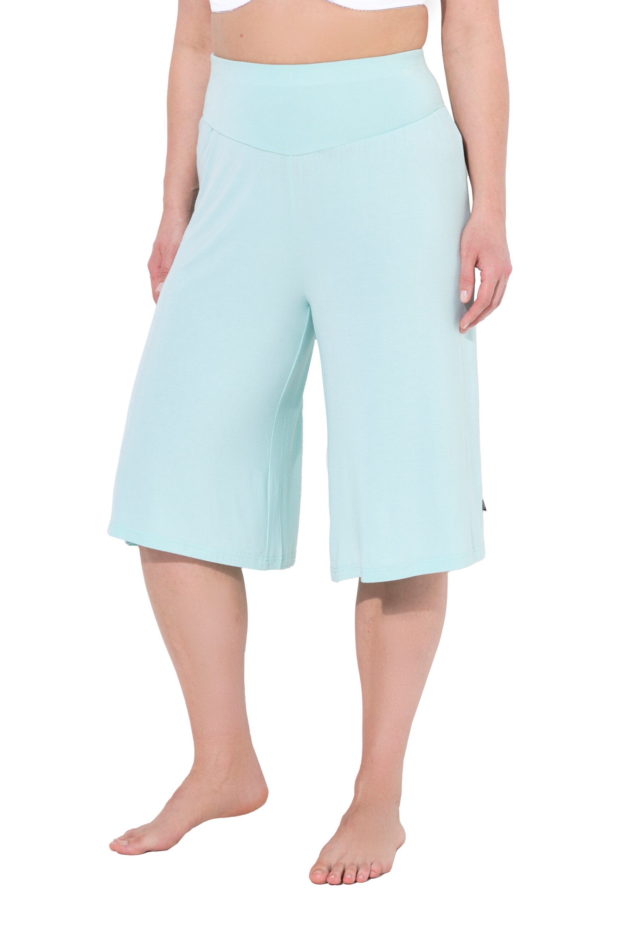 Ulla Popken Wide Leg Hose in Blau: Vorderseite