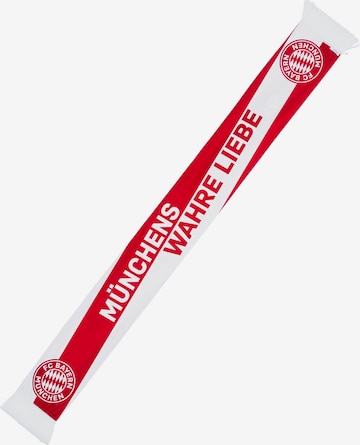 FC BAYERN MÜNCHEN Sports Scarf 'FC Bayern München Rot & Weiß' in Red: front